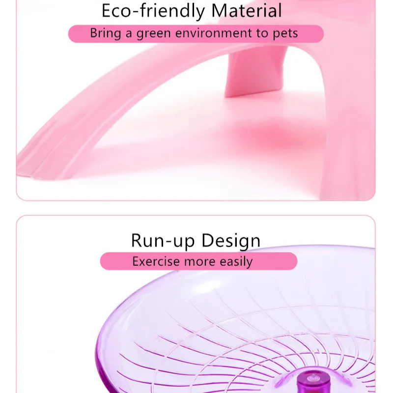 1PC Pet Exercise Wheel Hamster Running Disc Plastic 18cm Diameter Stable Silent Sport Jogging Pink Blue Color Removable | Дом и сад