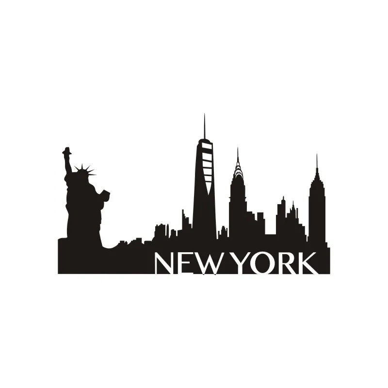 Настенная Наклейка с изображением Нью Йорка стикер на стену наклейка