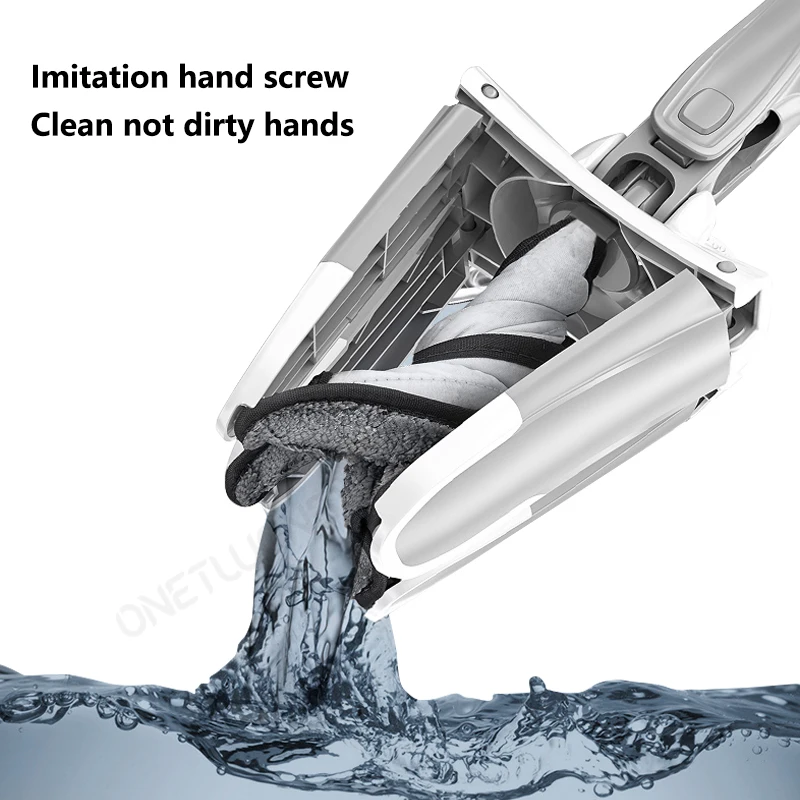 Congis X-type Microfiber floor mop with 3pcs cloth replace Hand-free wash flat Manual Extrusion Household Cleaning Tools | Дом и сад