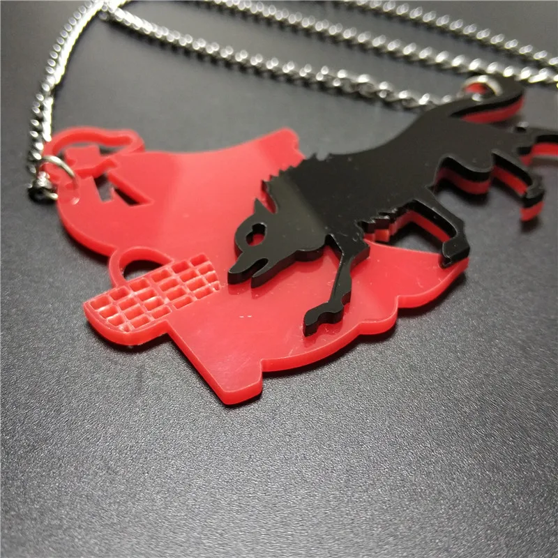 KUGUYS маленькое красное ожерелье с капюшоном для верховой езды модное акриловое