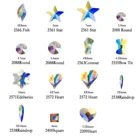 Модные 3D Стразы для дизайна ногтей, алмазные, стеклянные, с плоской задней поверхностью, Пикси, украшения для ногтей, блестящие аксессуары для ногтей, 20 шт.