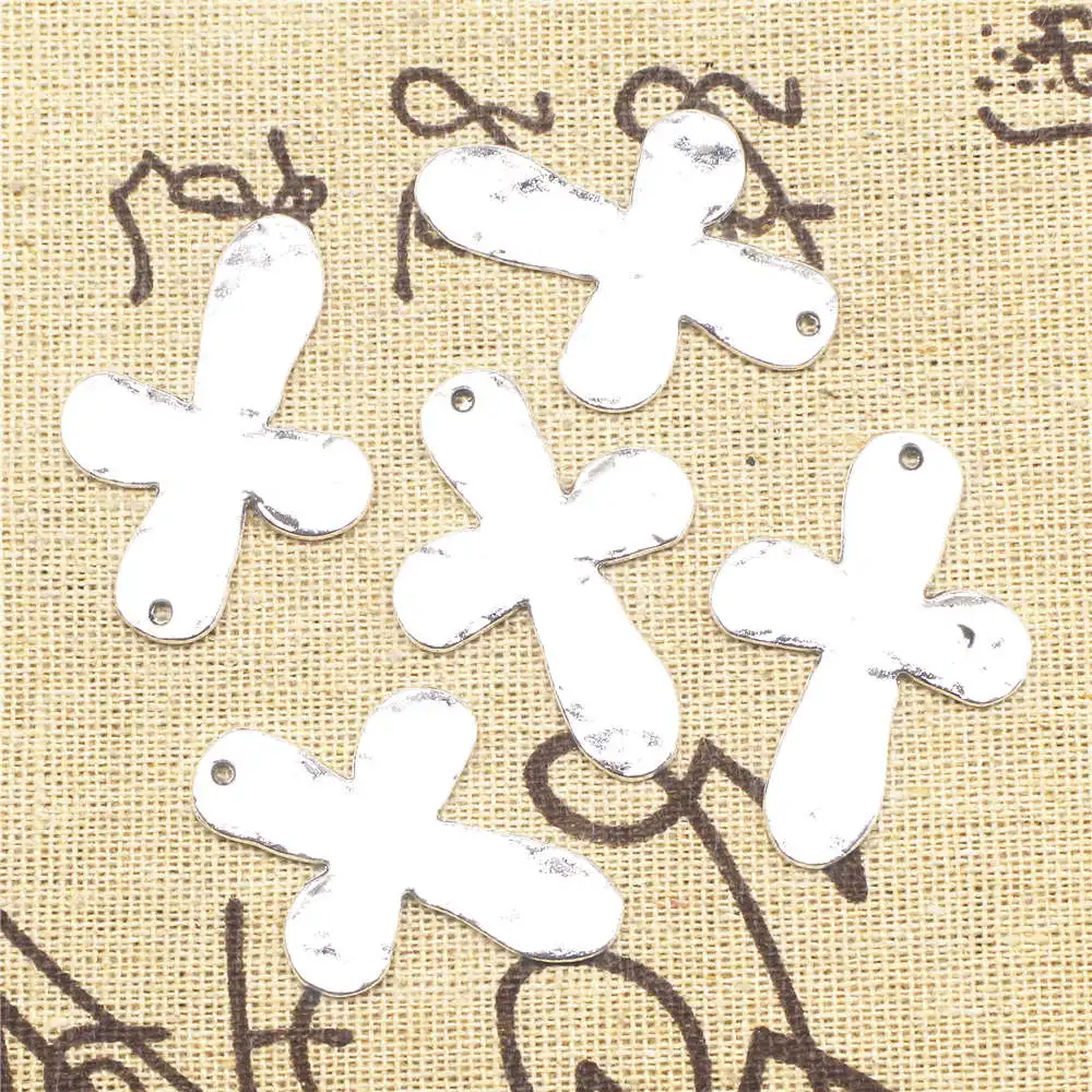 

Charm Pendant 27x38mm Cross Charms Antique Silver Color 3pcs