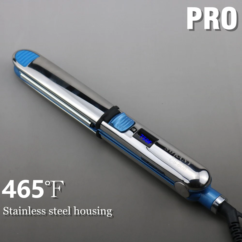 

Max 465F Pro Titanium Floating Plate Flat Iron Hair Straightener Professional Fast Electric Hair Straightening Metal Housing