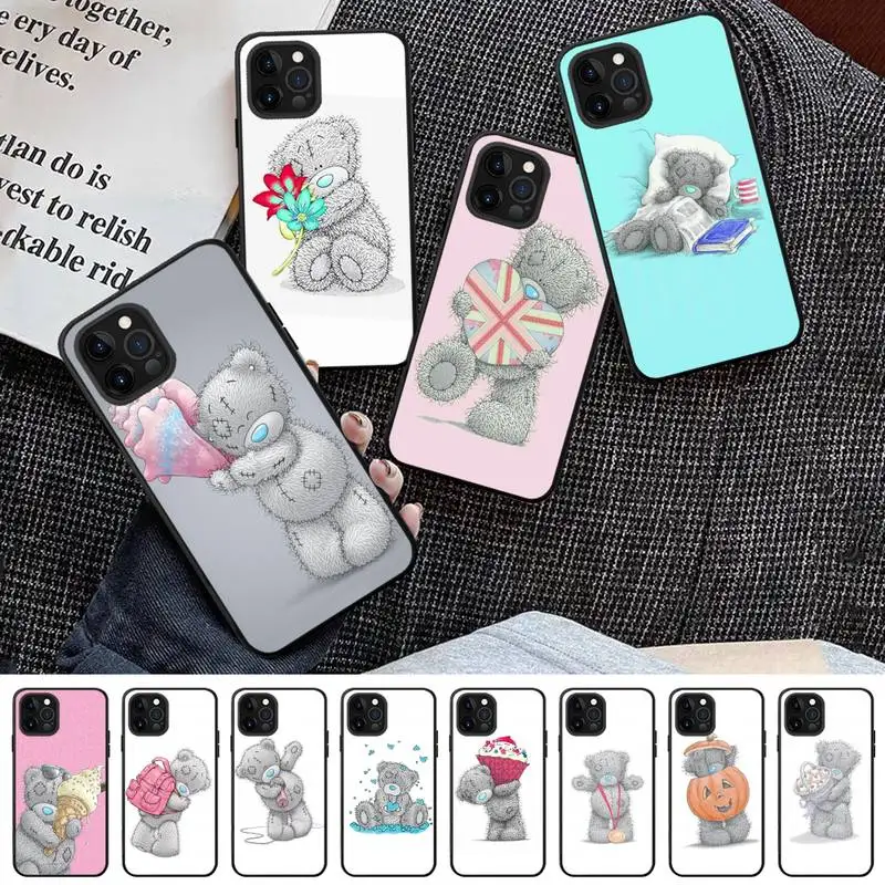 

Lovely Teddy bear Phone Case for iPhone 13 12 mini 11 pro Xs max Xr X 8 7 6 6s Plus 5s cover