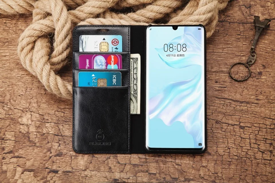 Musubo чехол из натуральной кожи для huawei P30 Pro, Роскошный кошелек, подходящие флип-Чехлы для крышки Fundas для huawei P30, чехол с магнитом