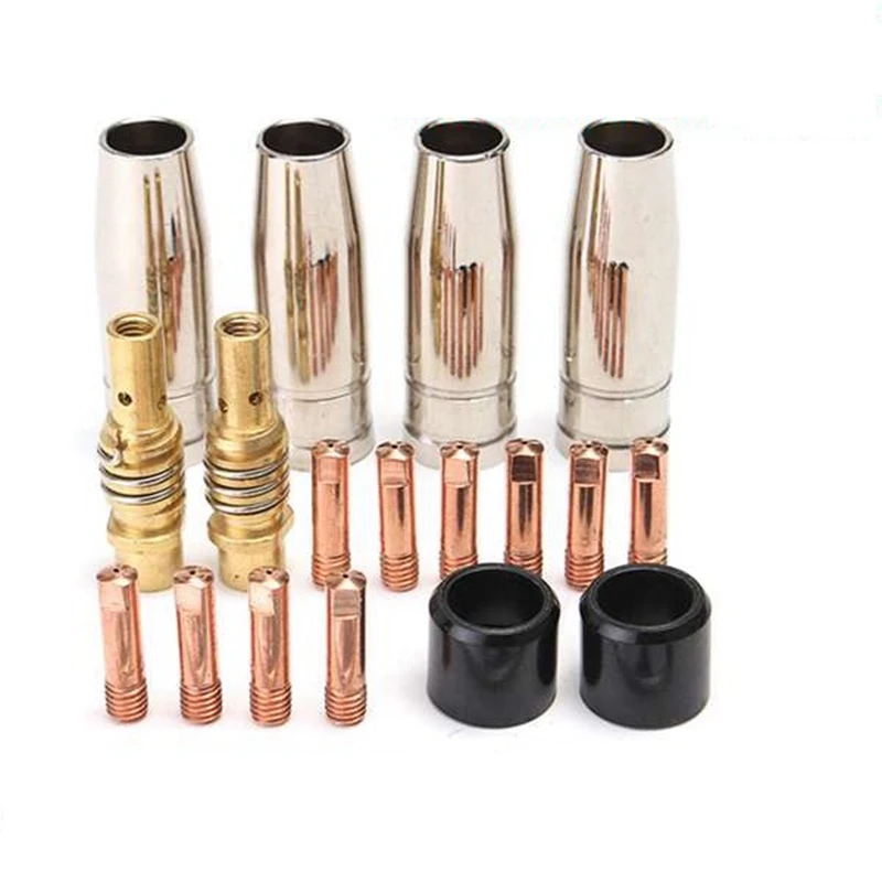 

18 шт сварочный фонарь насадка часть комплект коническая насадка с длинным рукавом в форме вопросительного знака Набор для Binzel 15Ak аксессуар...