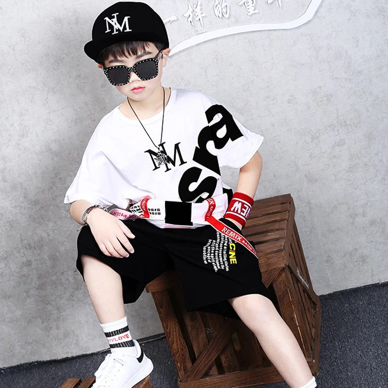 boy clothes set 10 years Casual short sleeve tshirts harem pants Summer Kids vetement femme 2019 Clothing for boys |