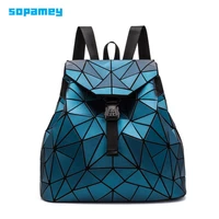 2021 fashion matte women backpack female black backpacks daily backpack for girls geometry luminous bagpack noctilucent bags sac
