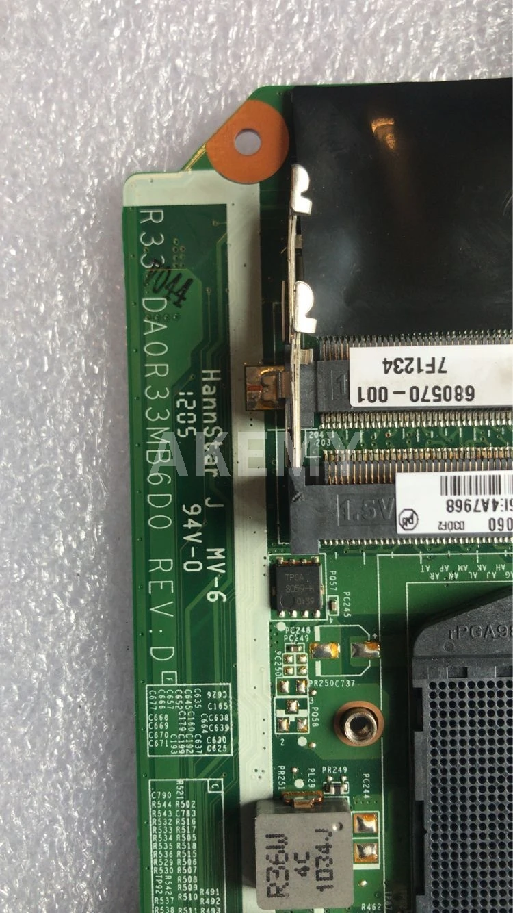 Материнская плата Akemy для ноутбука HP 680570-501 680569-501 G4-2000 G6-2000 G7-2000 R33 DA0R33MB6F1 HD7670M тест