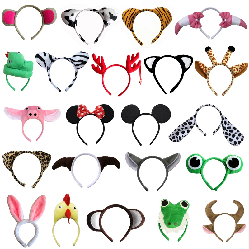 Kids Adult Animal Ear Headband Dog Elephant Monkey Headwear Headpiece Masquerade Party Favors Gift Christmas Halloween|christmas christmas|christmas