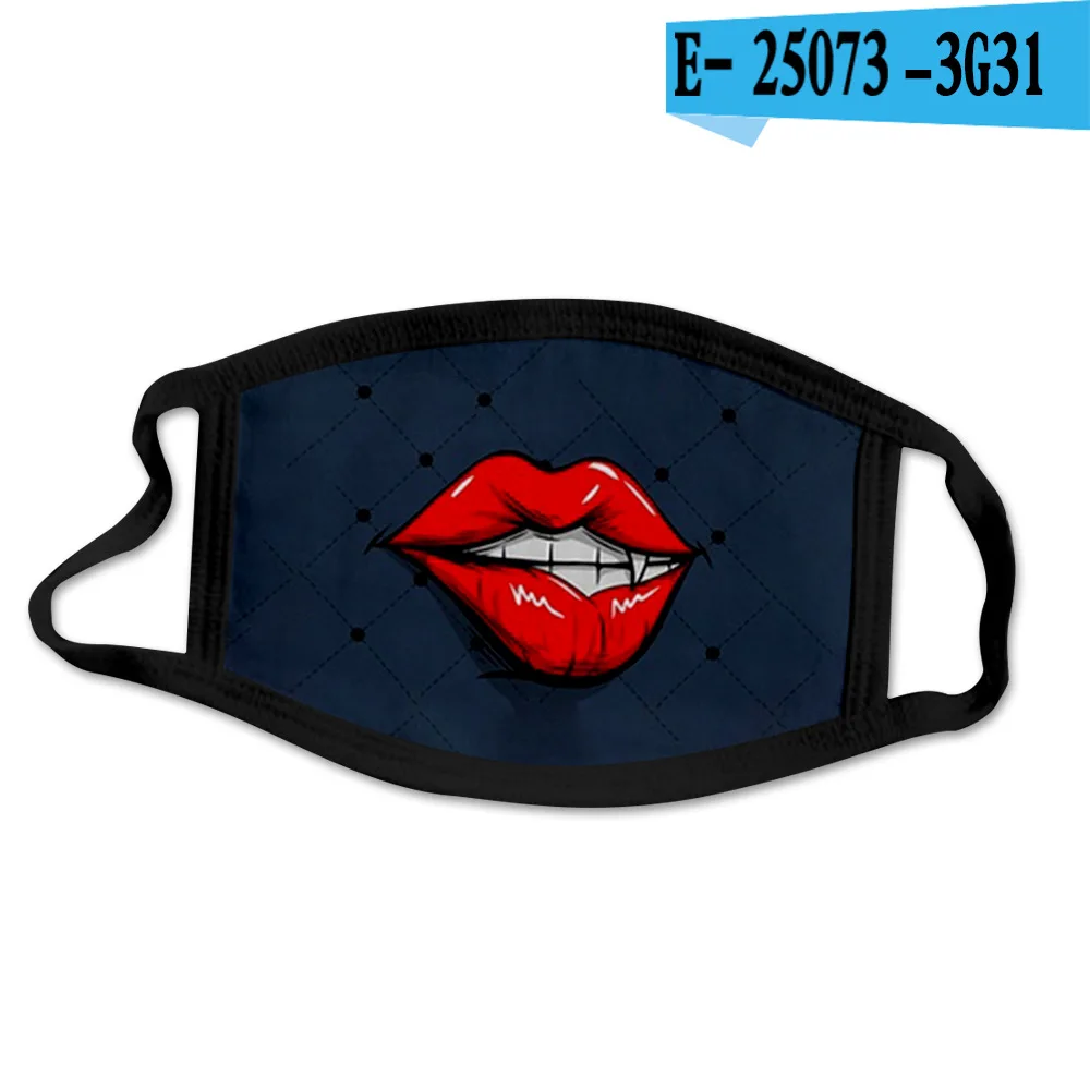 

Print Mouth Mask Cute Funny Pattern Mascarillas Mouth Anti-Dust Double Layer Washed Reusable Mask For Face Fabric Face Masks