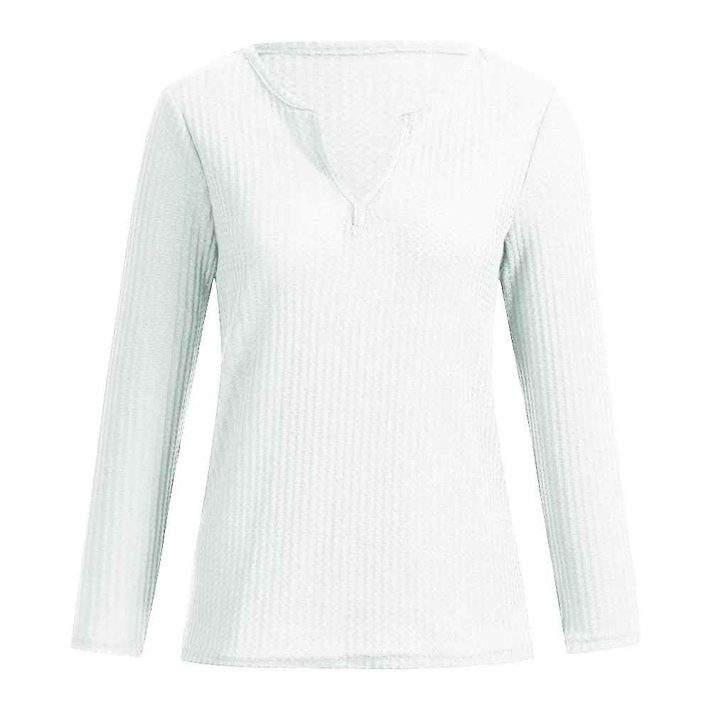 Женская длинная рубашка с v образным вырезом зимняя Свободная блузка длинным