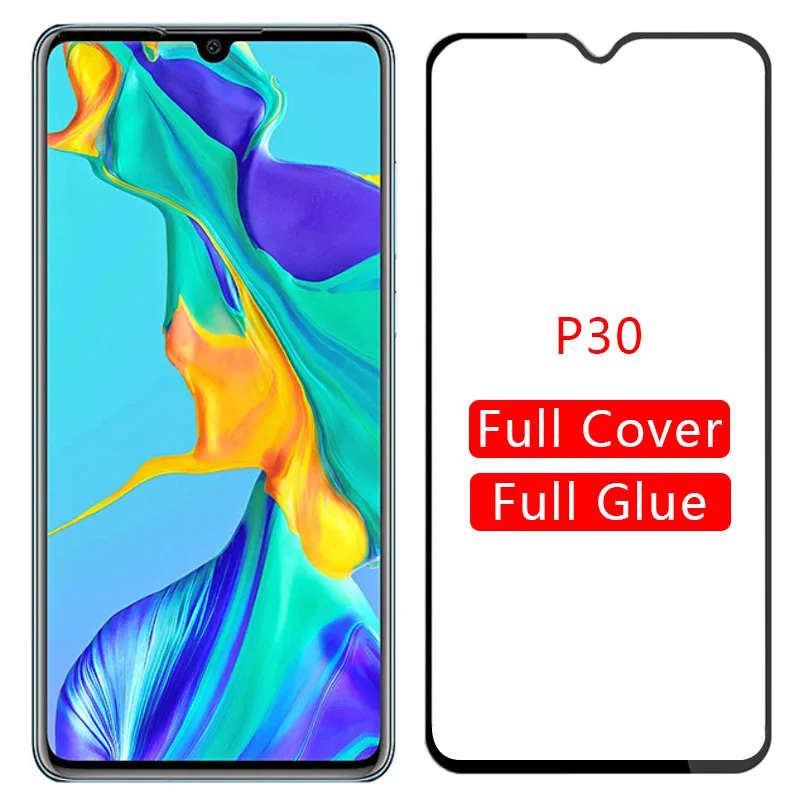 

case for huawei p30 cover tempered glass screen protector on huaweip30 p 30 30p protective phone coque 6.1 film ELE L04 L09 L29