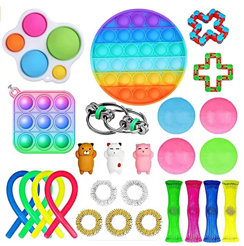Набор детских игрушек 20/30 шт. радужные цвета игрушки для снятия стресса система