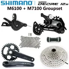 SHIMANO DEORE M6100 M7100 M8100 170 мм 175 мм указано 12 Скорость рычаг переключения передач задний переключатель кассета с цепью M7100 диаметра окружности болтов