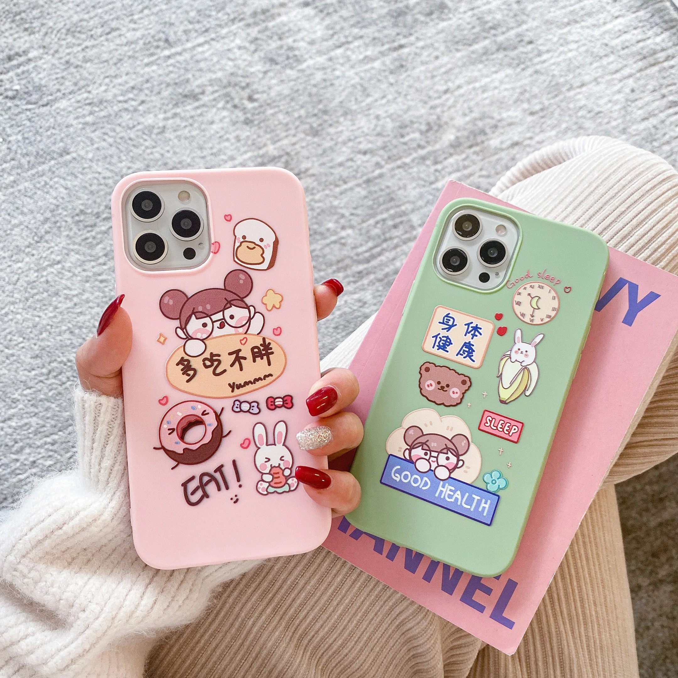 

cartoon silicone phone case for iPhone 11 Pro Max 12 Pro Max 12 mini X XR XS Max 6 Plus 7 Plua 8 Plus back cover