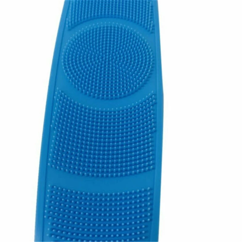 

1pc New Exfoliating Bath Scrubber Shower Back Strap Loofah Spa Body Skin Brush Silicone Bathroom Tools
