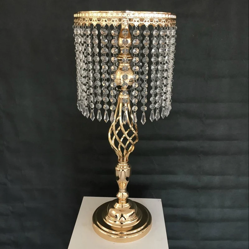 Серебристо золотые Цвет подсвечник для стола подставка вазы с украшением в виде