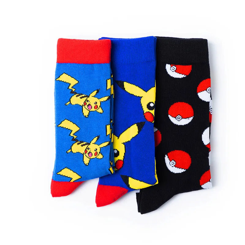 Anime Baby Pokemoned Pikachued Figure Cotton Socks Keep warm Squirtle Charmander Bulbasaur Cosplay Men Women  gift