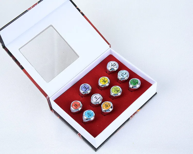10 шт./партия колец рисунок Косплэй Akatsu ki Member's кольцо для ключей брелок новый