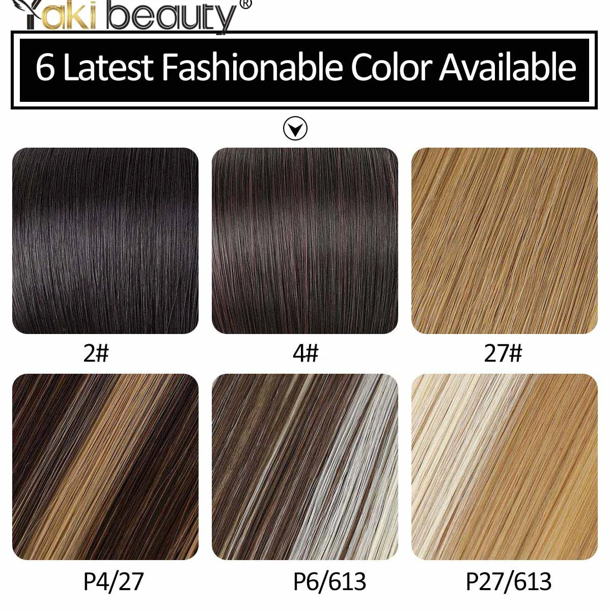 YAKI BEAUTY Straight Fish Line Hair Extensions Synthetic One Piece Invisible Wire Weft With 4 Clips Machine Made | Шиньоны и парики