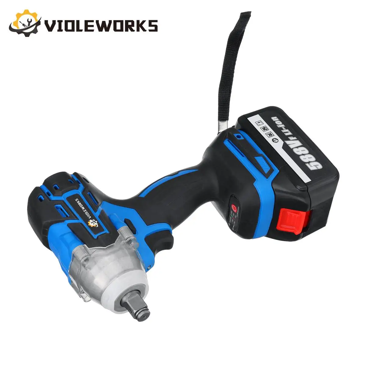 Бесщеточный Электрический ударный гайковерт с литий-ионной батареей 22800 588 мАч 1/2