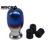 universal toasted blue racing car gear shift knob manual automatic