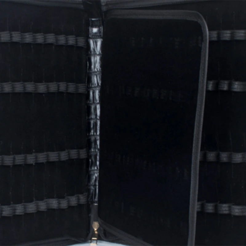 Большой емкости авторучка чехол из искусственной кожи черного цвета 48 отделений