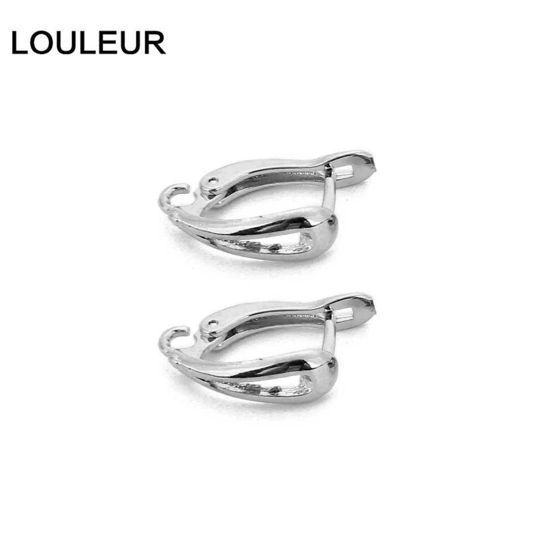 LOULEUR 10 шт. позолоченные серебряные пушки с черным покрытием u-образные крючки для ушей полые крючки Серьги для самодельных ювелирных изделий Аксессуары