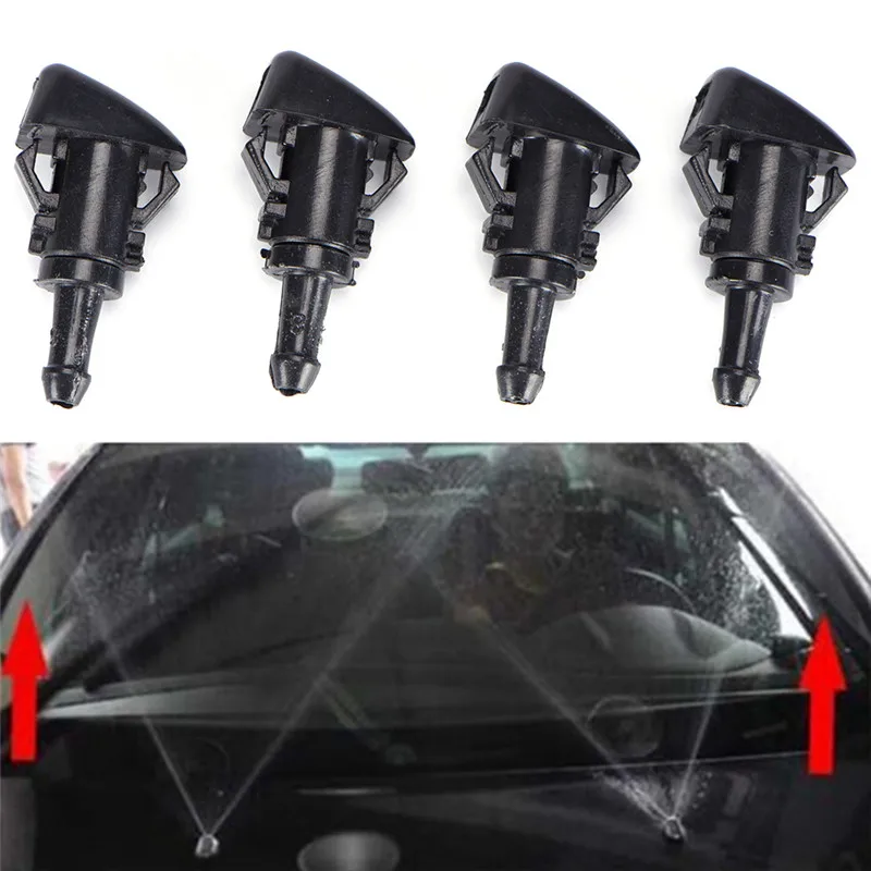 

2Pcs Chrysler 300 for Dodge Charger Ram 2005~2012 2013 2014 2015 Black Windshield Washer Wiper Jet Nozzle Water Spray Nozzle