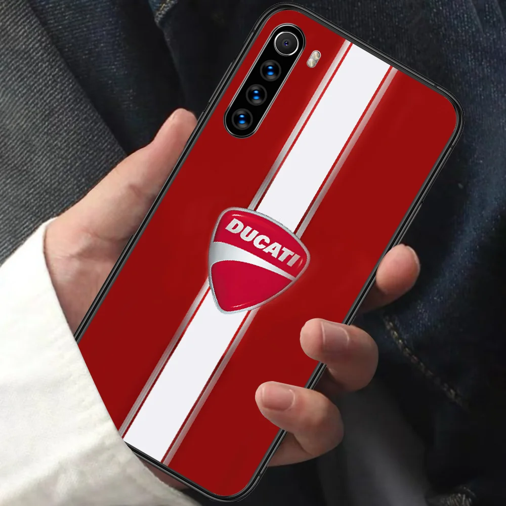 

Famous Motorcycle Ducati Phone Case For XIAOMI Redmi Note 5 7 8 T 9 6A 7A 8A 9S K 20 30 Pro black Shell Painting Funda 3D Cell