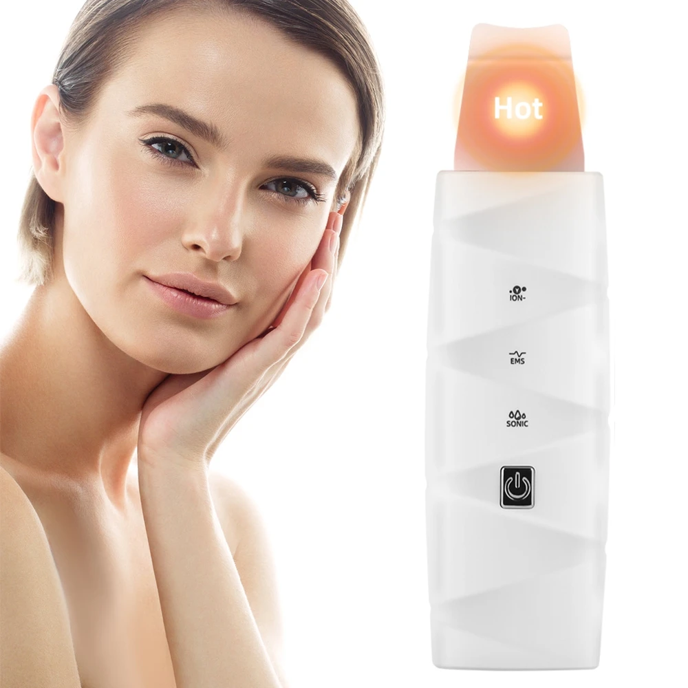 

45°C Heat Skin Scrubber Face Cleaning Electric Peeling Shovel Blackhead Removal Pore Cleaner Deep Cleaning Device Dropshipping