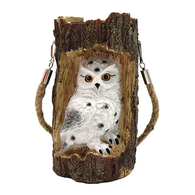

Stump Owl Lawn Hanging Night Light Solar Powered Garden Lawn Lamp Outdoor LED Creative Decorative Landscape Path Lawn