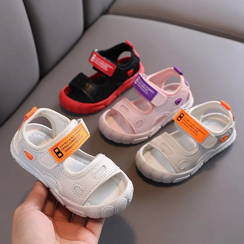 Сандалии детские из ПУ кожи Нескользящие для пляжа мальчиков и девочек разные