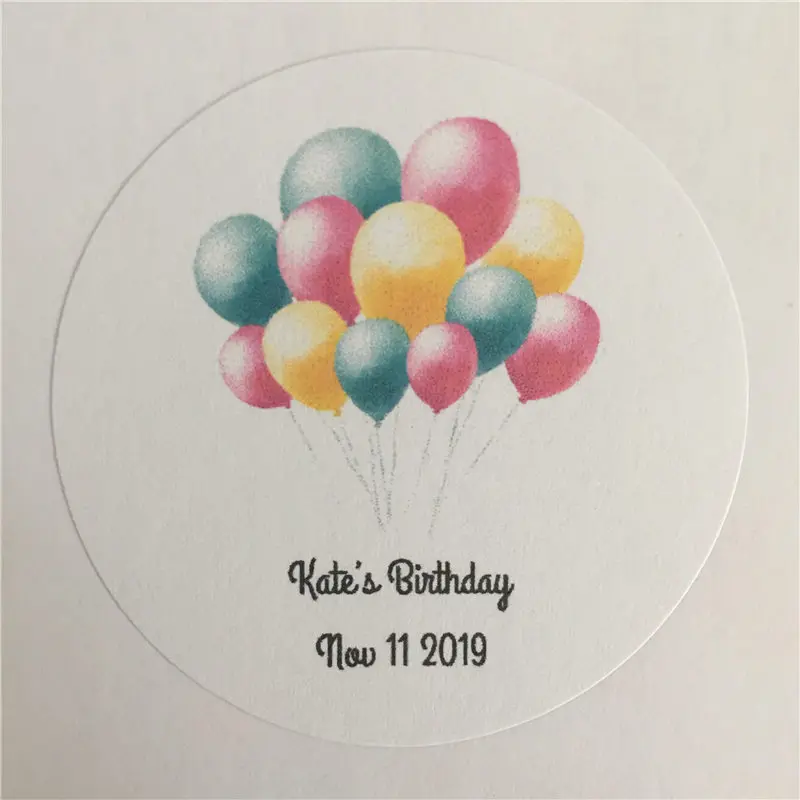sticker262 100 шт. пользовательские принцесса день рождения клейкая наклейка персонализированные имя и подарок на свидание печать украшения этикетки - Цвет: sticker262