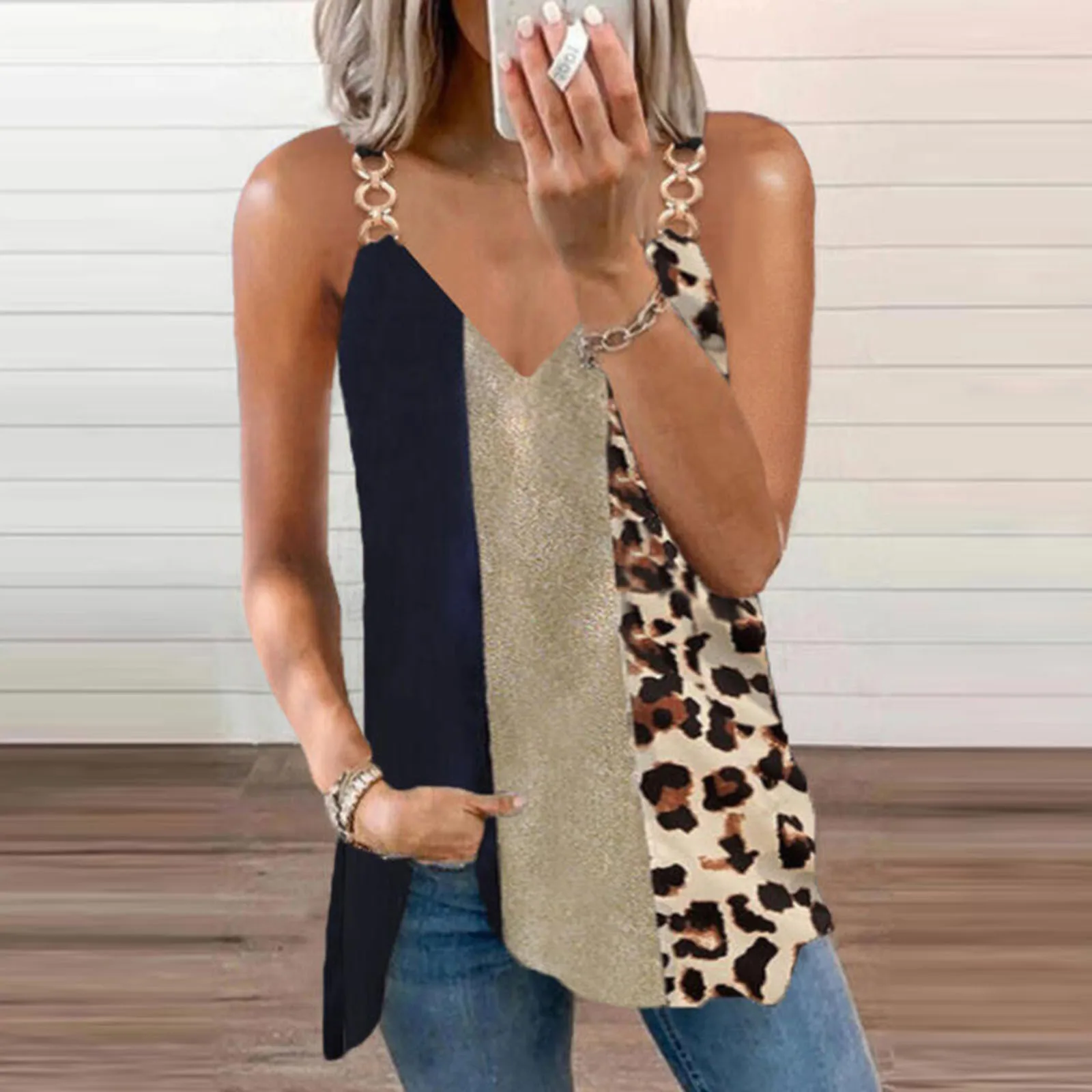 

t shirts women Casual Sleeveless deep V-Neck Zipper Hollow Out Printing hot girl Vest Tops koszulka hot