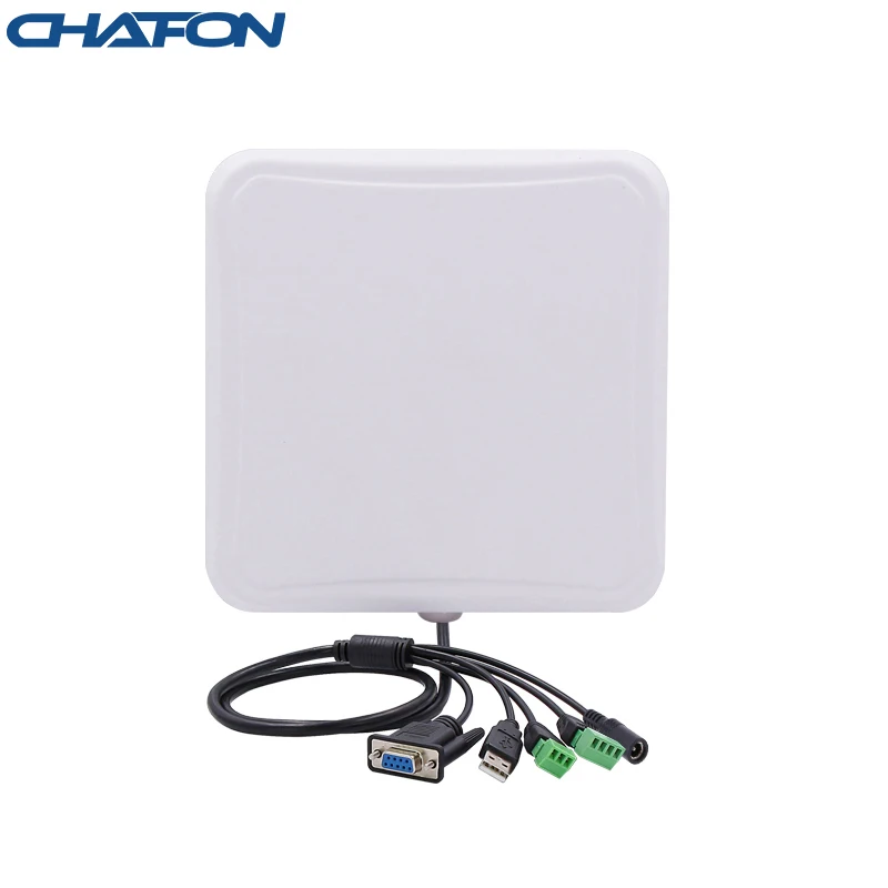 CHAFON 5 6 м Uhf Rfid считыватель дальнего действия Встроенная 6dbi круглая антенна RS232 WG26