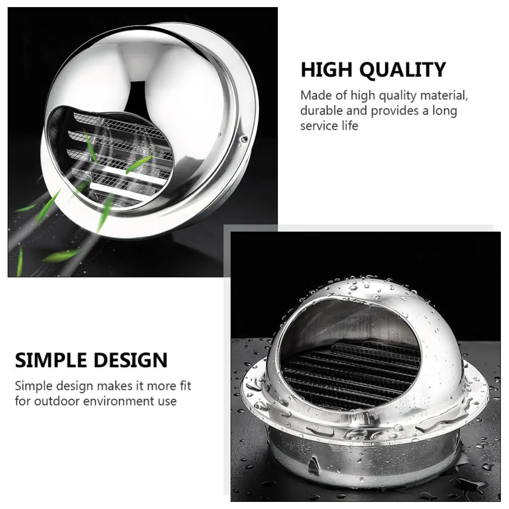 

1pc Practical Cooker Hood Air Vent Heat Dissipation Ventilation Device (Silver)