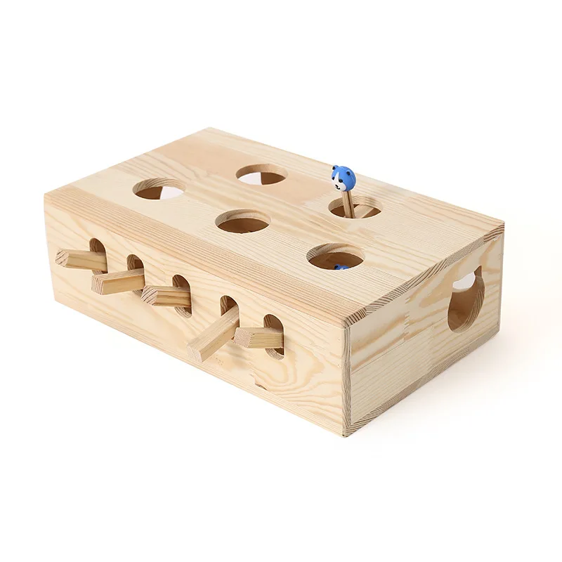 

Cat Playing Hamster Toy Solid Wood Cat Toy Leisure and Entertainment Pet Hamster Machine Funny Cat Stick Toy