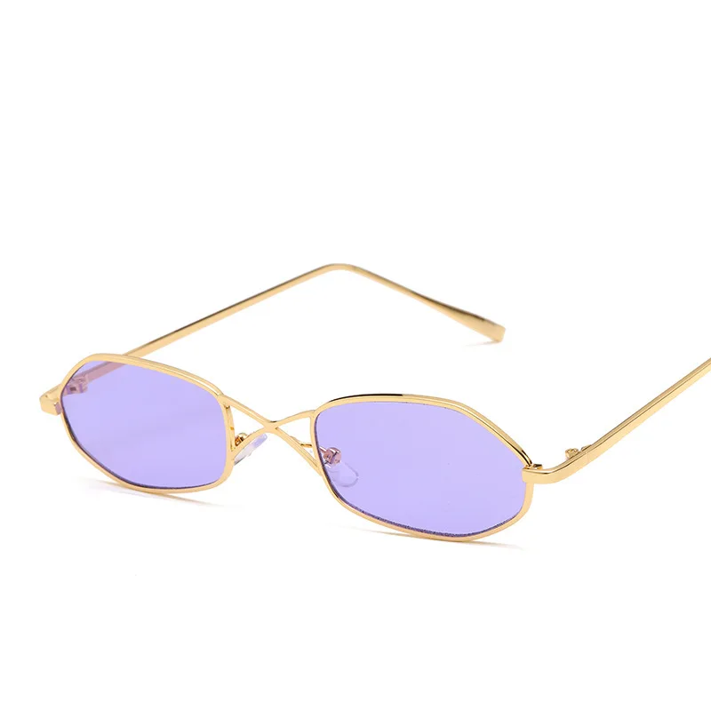 

Oval Small Frame Sunglasses Men Women Vintage Cat Eye Sun Glasses Metal Ocean Lens Eyewear UV400 gafas de sol