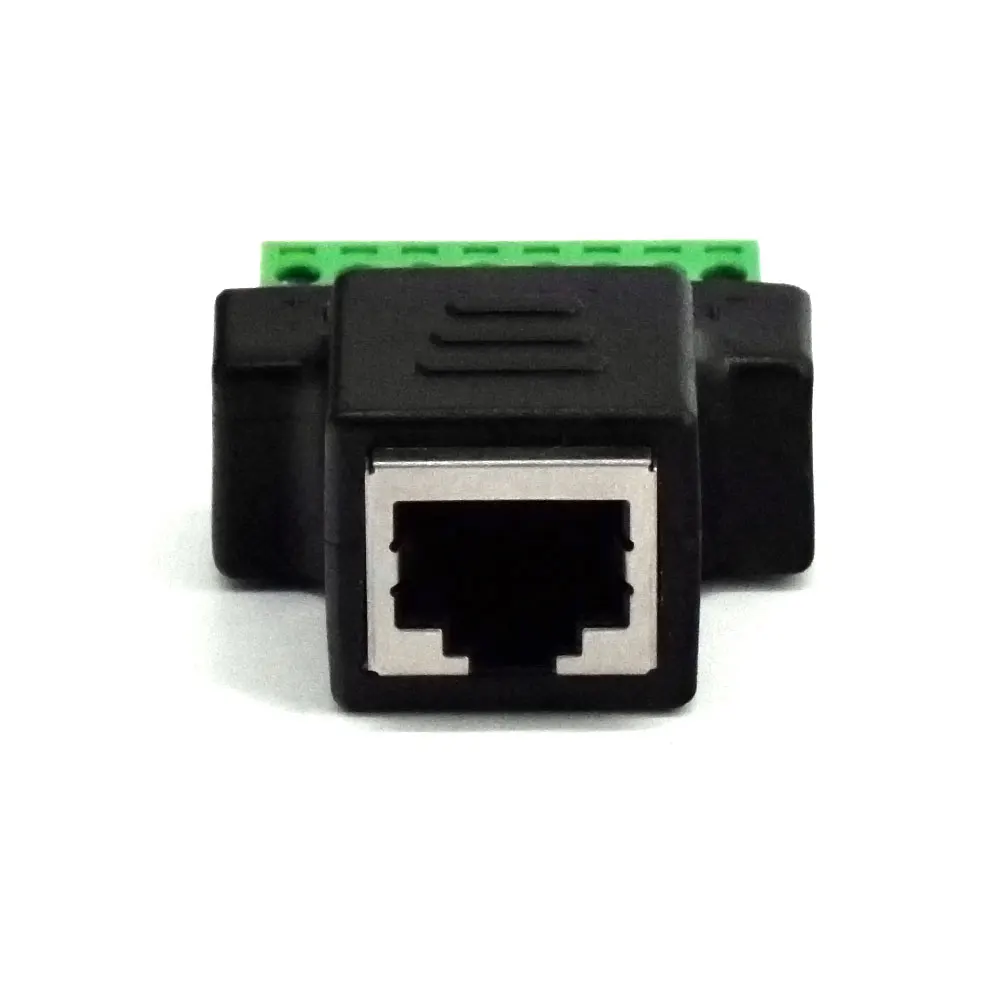 Коннектор питания постоянного тока RJ45 под пайку Бесплатная Зеленый терминал