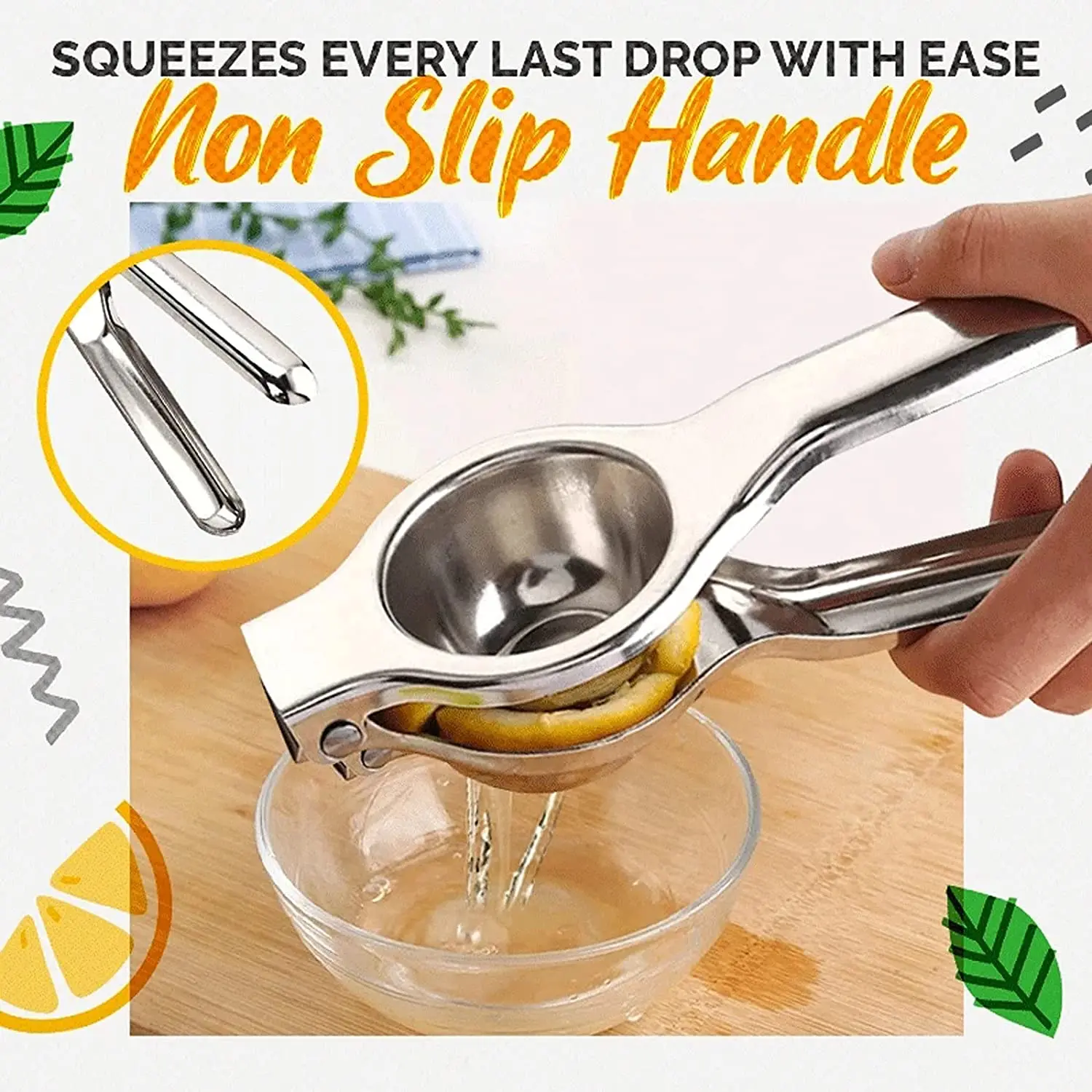 Lemon Squeezer Hand Manual Stainless Steel Fruit Juicer Macine Press Kitchen Tools Mini Blender Gadgets Queezer | Дом и сад