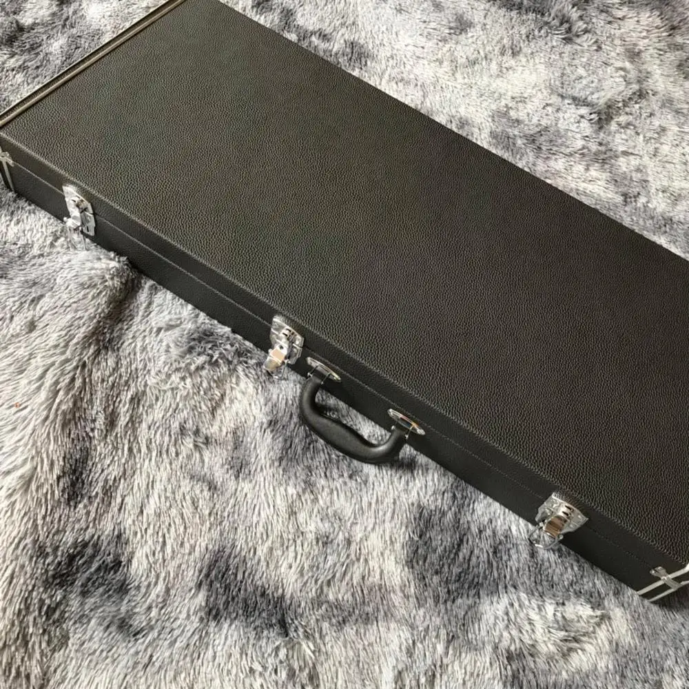 Custom Tweed or Black Rectangular Electric Guitar Bass Hardcase with Red Inner Accept Customized Order | Спорт и развлечения