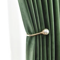 nordic luxury green velvet curtains for living room bedroom european thick grey solid window curtains custom blinds drapes decor