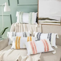 boho style 4545cm tufted embroidery sofa throw cushion cover office home pillowcover with tassel outdoors pillowcase 40833