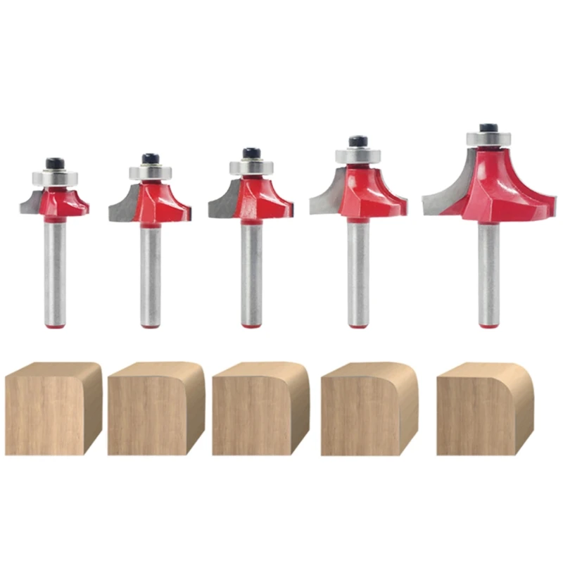 

1/4" Shank Corner Round Over Router Bit with Bearing Milling Cutter for Wood Cutting Woodworking Chamfering Modeling