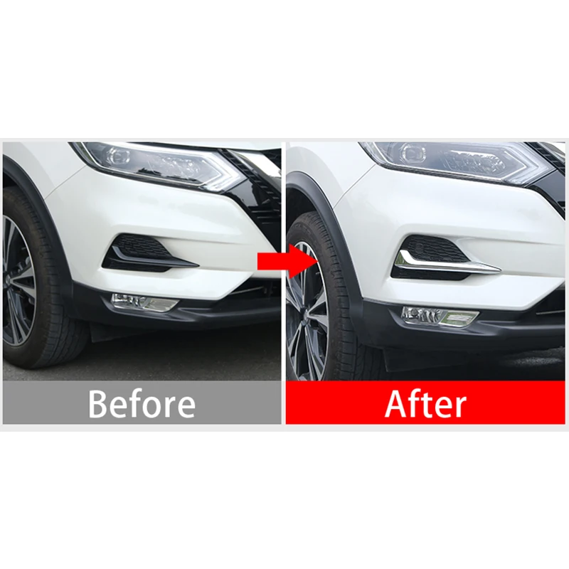 Для Nissan Qashqai J11 2019 2020 ABS Хром Передний Задний Противотуманный светильник крышка