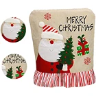 Высококачественный чехол для стула на Рождество, Классический чехол для стула с Санта-Клаусом, снеговиком, обеденным чехлом на стул, товары для новогодвечерние, 54x46 см