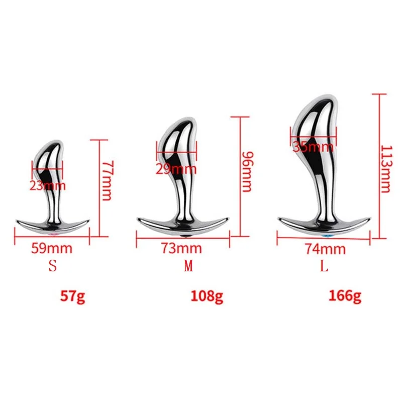 Металлическая Анальная пробка S/M/L секс-игрушки для женщин/мужчин гладкий удар