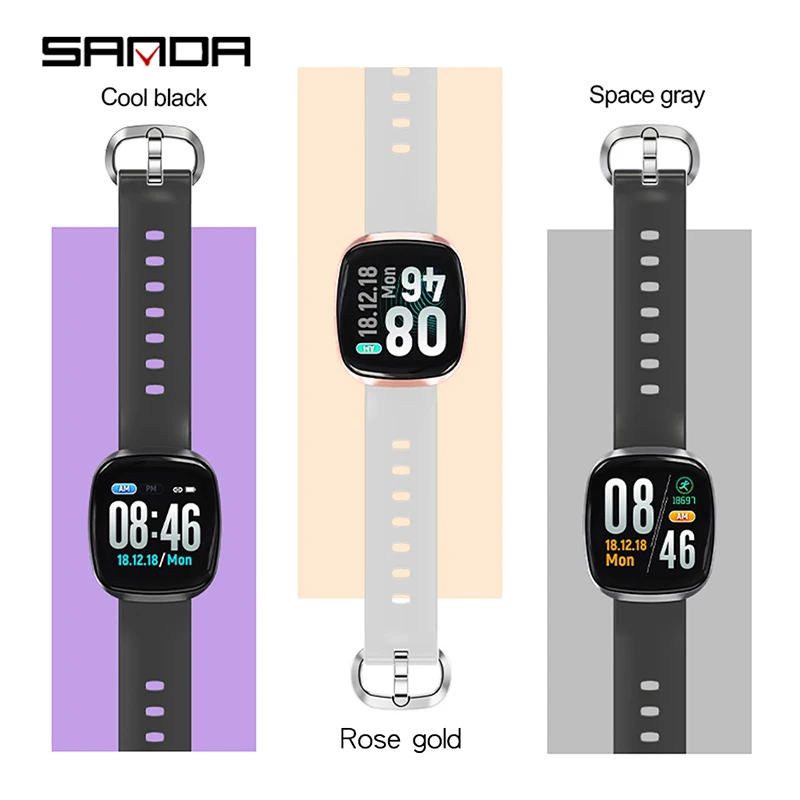Sanda GT103 Smart Watch Blood Pressure Tracker Waterproof Bracelet Fitness Message Reminder Relogio Inteligente | Электроника